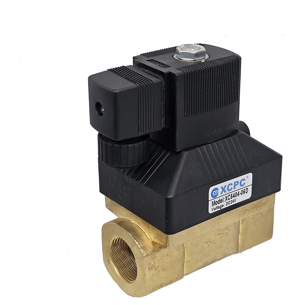 XC5404-06D-220V XCPC Solenoid valve ทองเหลือง 2/2 size 3/4" ไฟ 220V pressure 0-40 bar(kg/cm2) 600psi 